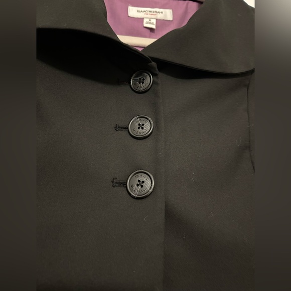 Isaac Mizrahi Retro Black Women's Cropped Blazer, Size 6 - Picture 4 of 14